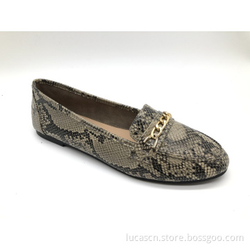 Damen Chain Slip-On Flat Loafer